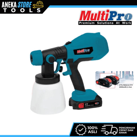 MULTIPRO Alat Semprot Cat Baterai 2 Batrai Cordless Spray